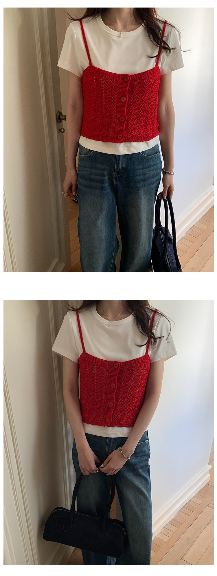 短款圆领t恤女春季2025广州十三行新款韩版纯色简约百搭短袖上衣详情14