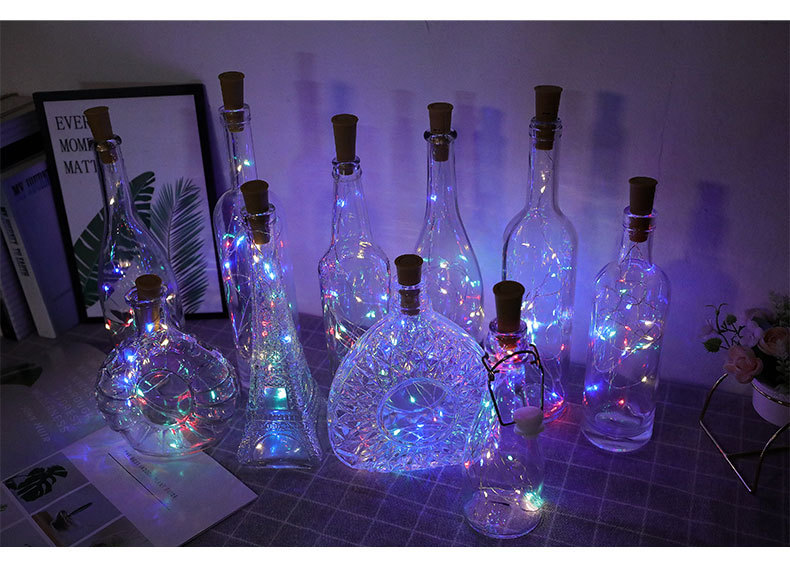 Wine bottle stopper lamp, decorative color light string, festival atmosphere light, Internet celebrity party night light, luminous light, flashing light, LED string light pic 2