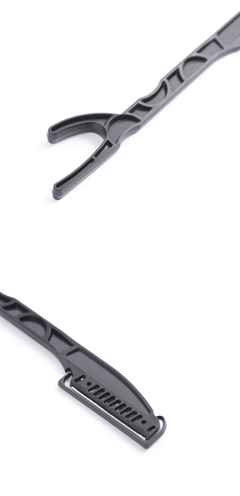 ALSHABAB吉派厂家直销直柄理发刀单层不锈钢刀片一次性理发刀带防护条安全便携详情8