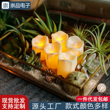 New transparent teardrop-shaped base simulation LED electronic candle, InS-style luminous creative birthday decoration night light pic 8