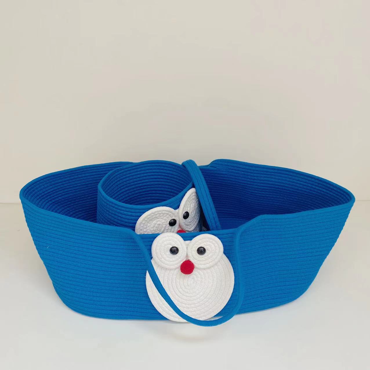 ins Nordic-style baby hand-held basket, portable pure cotton woven baby sleeping basket, foldable hand-held crib pic 44
