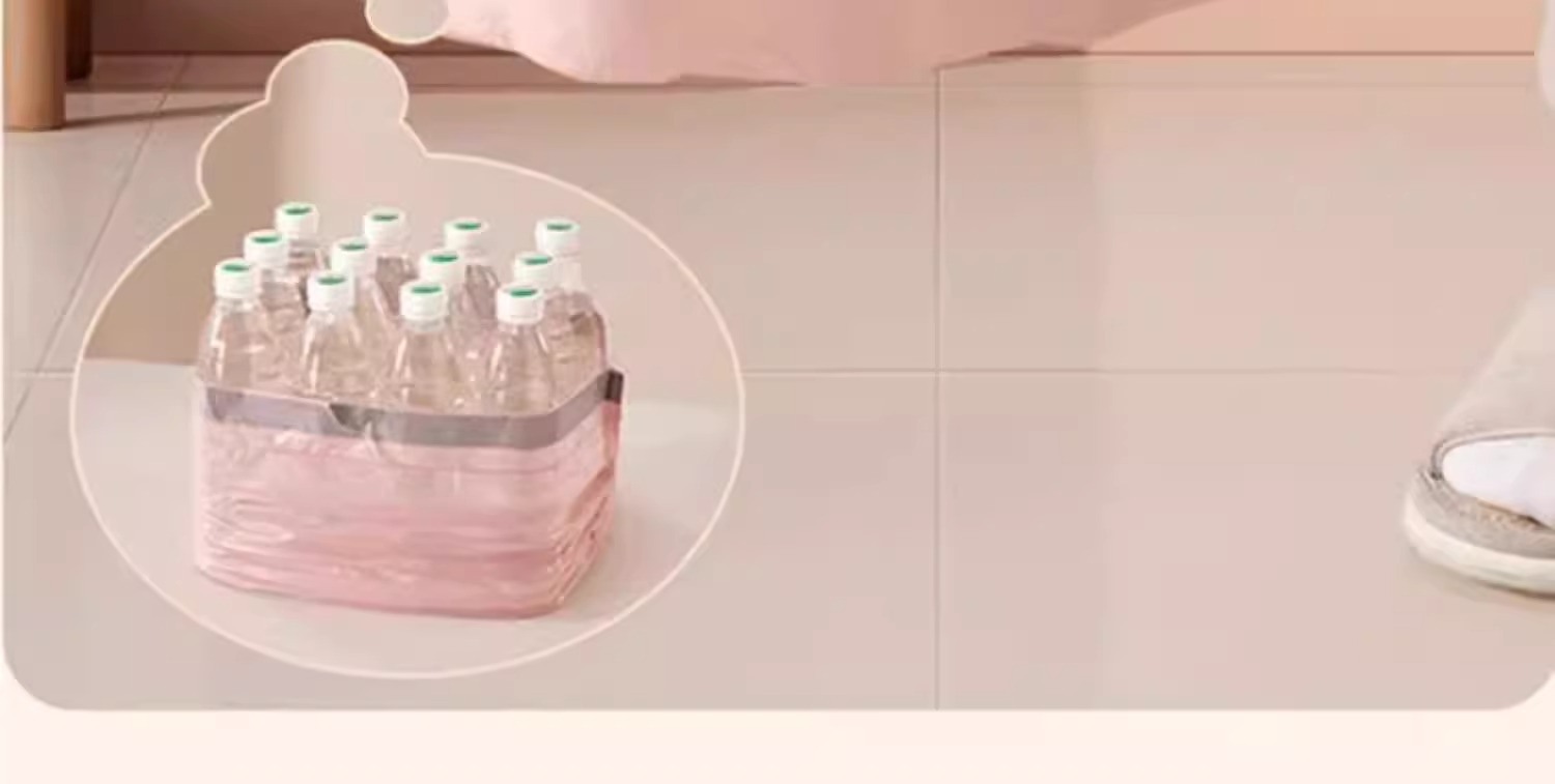 冰莓粉垃圾袋家用加厚手提式垃圾袋抽绳学生宿舍厨房塑料袋抽拉提详情10