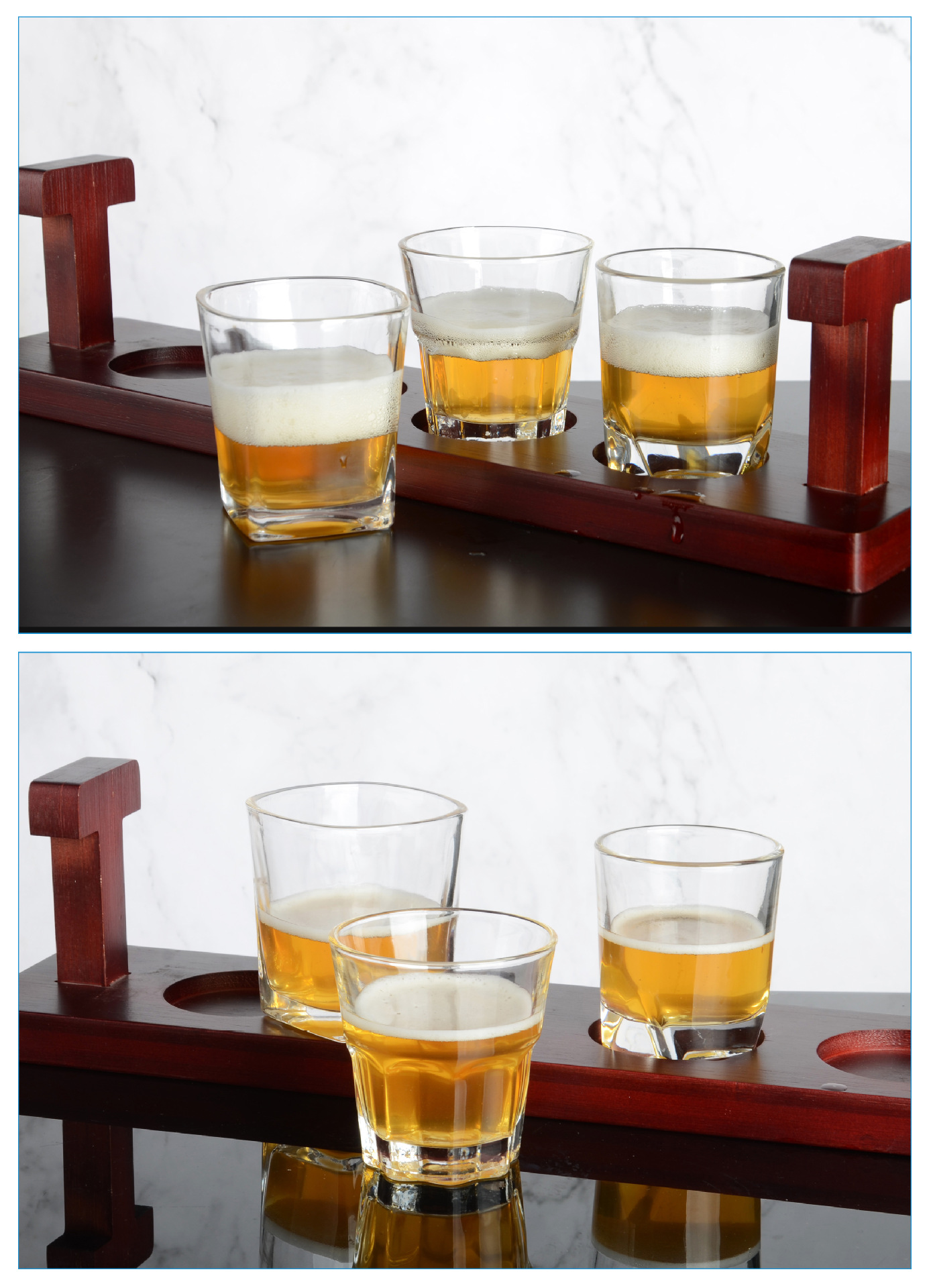 Wholesale of thickened household and hotel transparent glass craft beer mugs from the source factory, Pilson beer mugs and pint cups pic 3