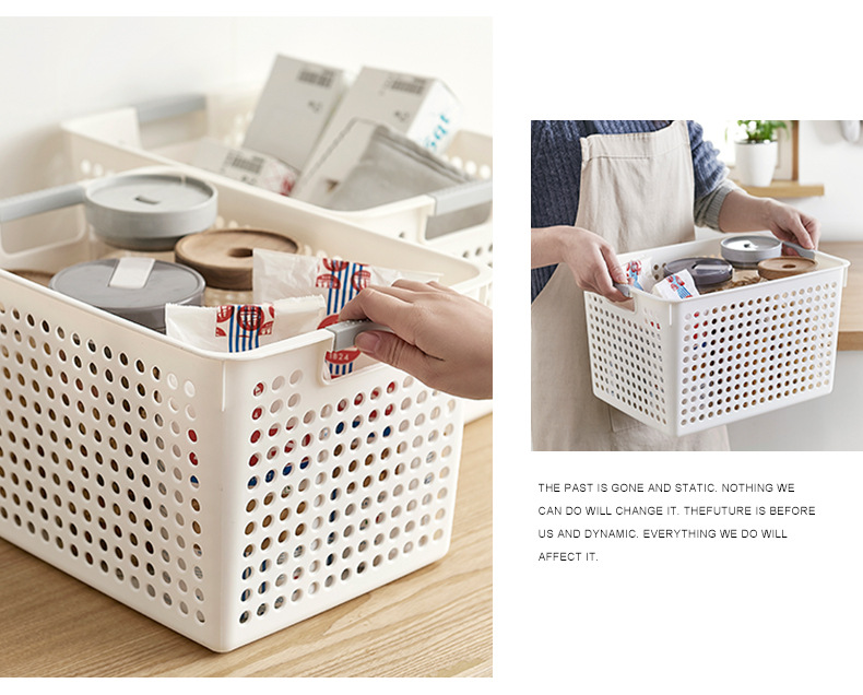 Plastic storage boxes, storage frames, supermarket storage baskets, kindergarten toys, desktop snacks, kitchen fruit and vegetable storage baskets pic 10