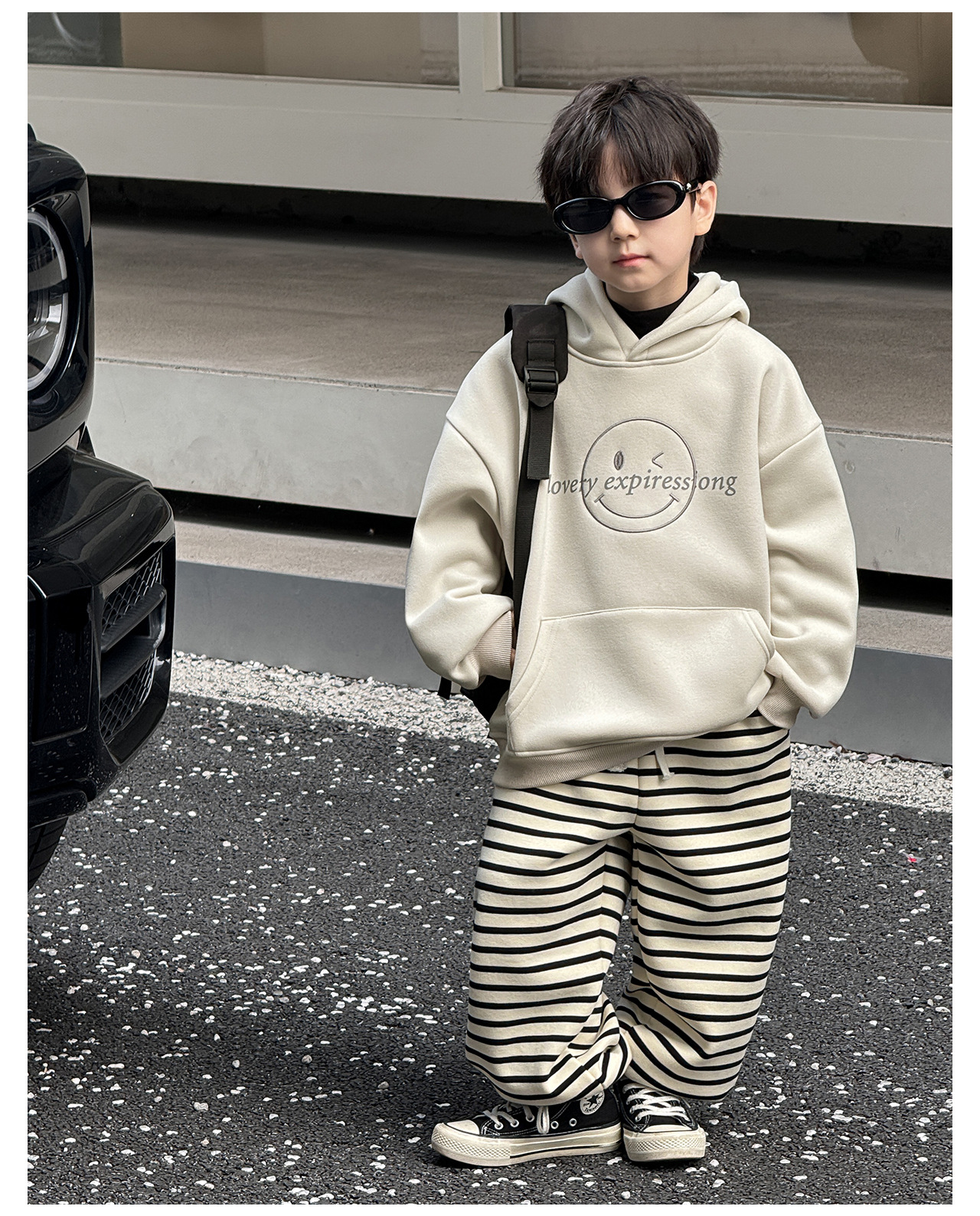 童酷2024儿童冬款湖州织里童装韩版宝宝上衣笑脸刺绣连帽男童卫衣详情27