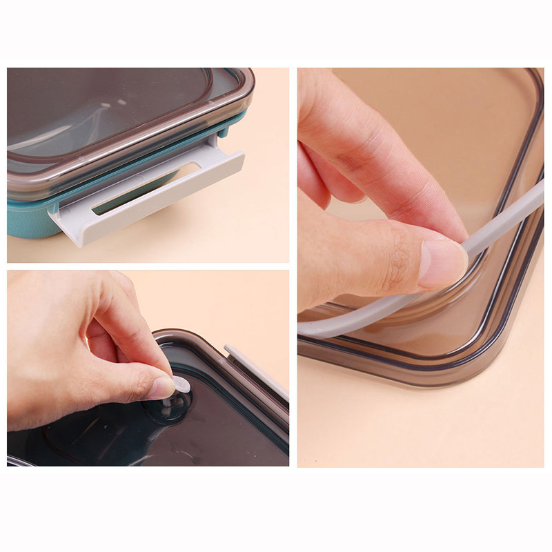 New two-compartment/three-compartment/four-compartment plastic microwave oven food preservation lunch boxes pic 4