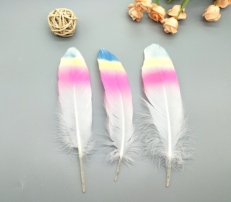 A large quill feather gift box with all-gold and all-silver feathers, paper card bookmarks and decorative quill pens pic 33