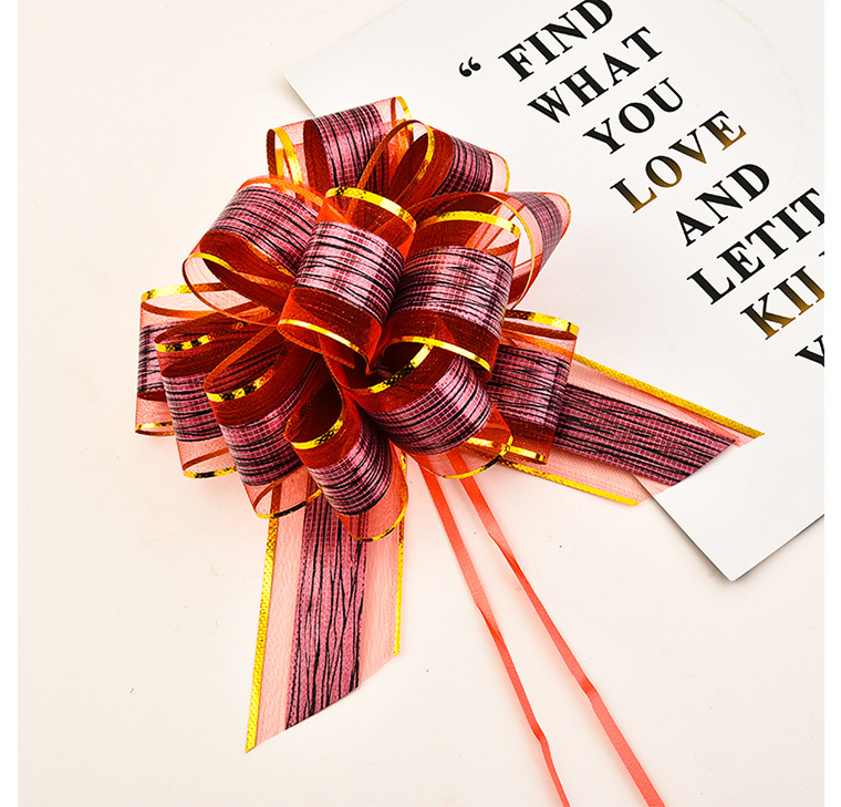 50MM雪纱印花球花 婚庆装饰手拉花厂家直销现货详情9