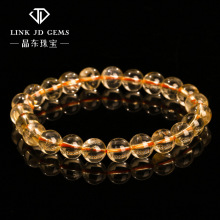 晶东珠宝 7A黄水晶手链冰透简约男女款手串节日礼物手饰现货批发详情9