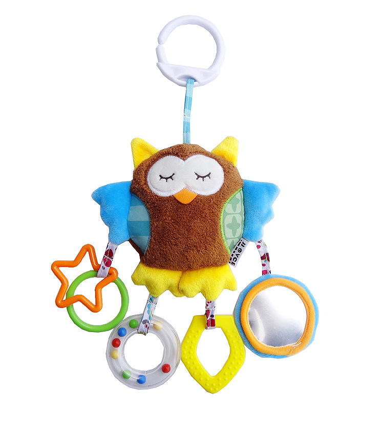 JJOVCE Baby Intelligence Soothing Doll, multi-functional animal bed bell, bed hanger, stroller hanger, baby cloth toy doll pic 25
