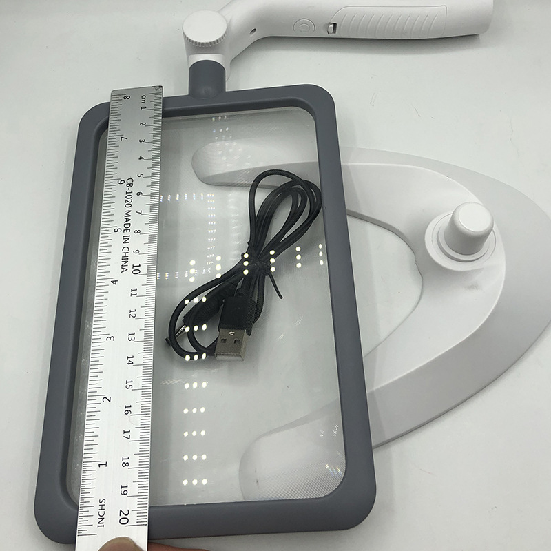 New desktop handheld 48-light three-level adjustable white warm light USB plug-in reading magnifying glass for the elderly to read newspapers pic 22