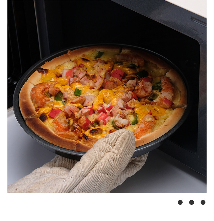 6-inch, 8-inch, 9-inch, 10-inch, 12-inch carbon steel pizza baking trays, non-stick aluminum alloy thickened and deepened pizza trays pic 20