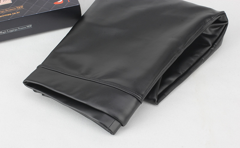 High-elastic magic slimming pu leather pants, fleece anti-cracking, hip-lifting, warm and elastic leggings pic 9