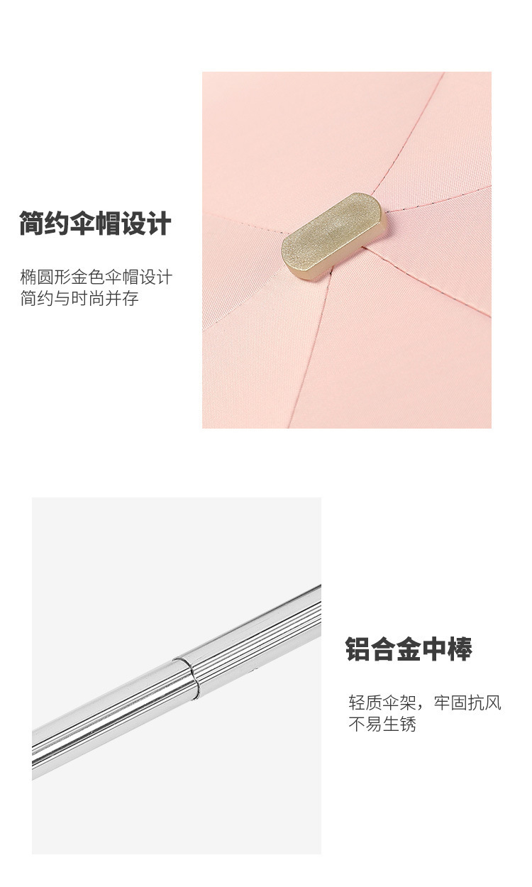Ultra-light pocket five-fold umbrella, sunshade, sun protection, UV protection, small and portable custom advertising umbrella, folding pic 25