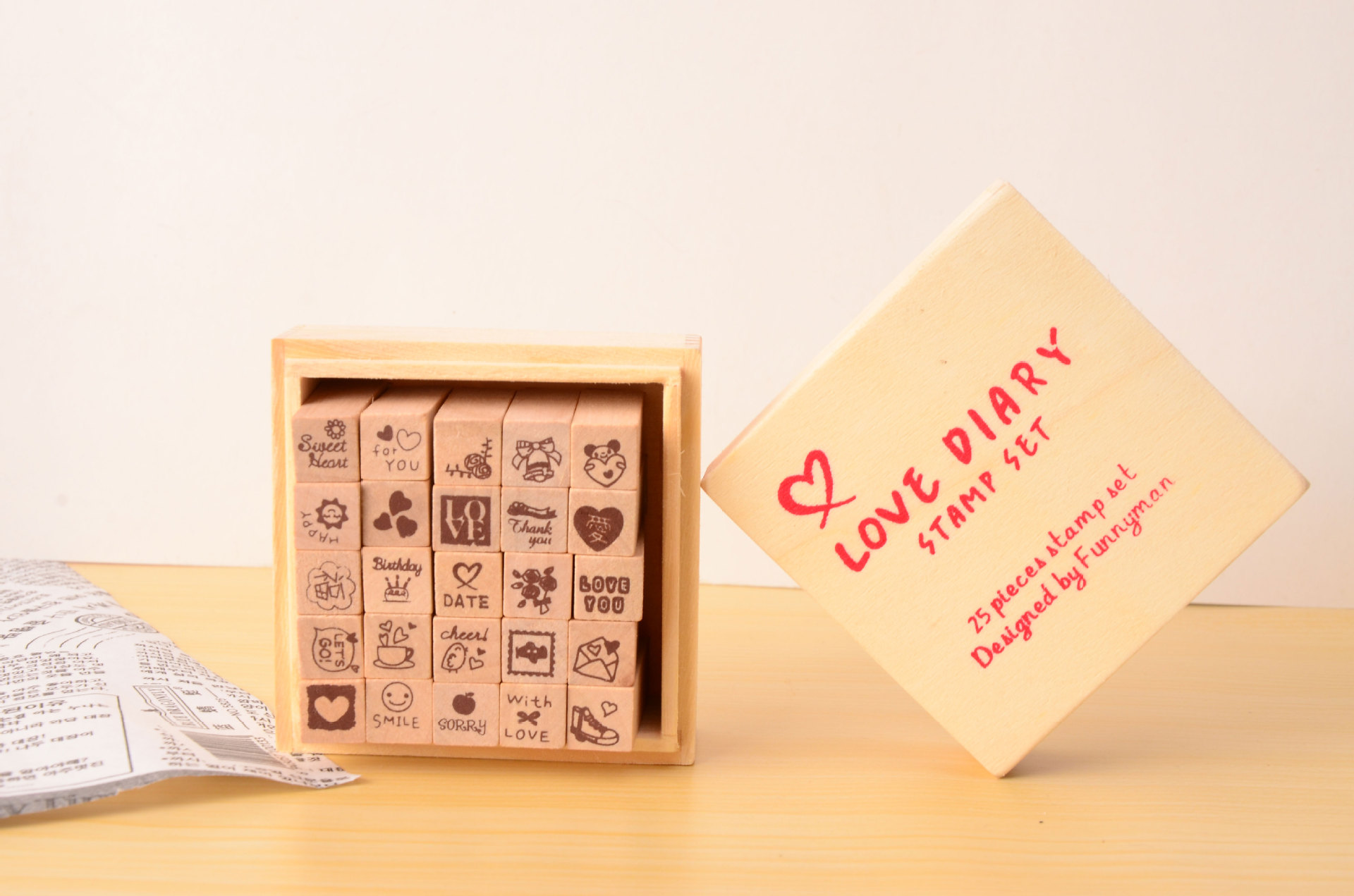 韩国funnyman可爱日记本装饰印章 Happy Life25个日记印章套装详情5