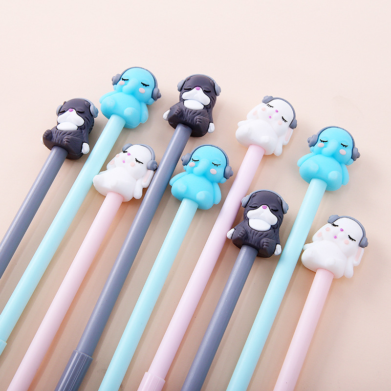 Korean version 2098 Cartoon Animal Party signature Pen, cute multi-color elephant silicone gel pen factory direct sales pic 9