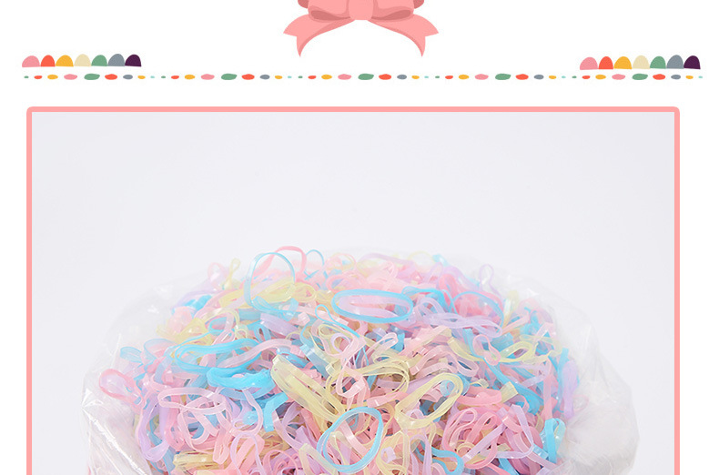 小皮筋女扎头发一次性橡皮筋黑色高弹力发圈成人儿童头绳彩色皮筋详情20