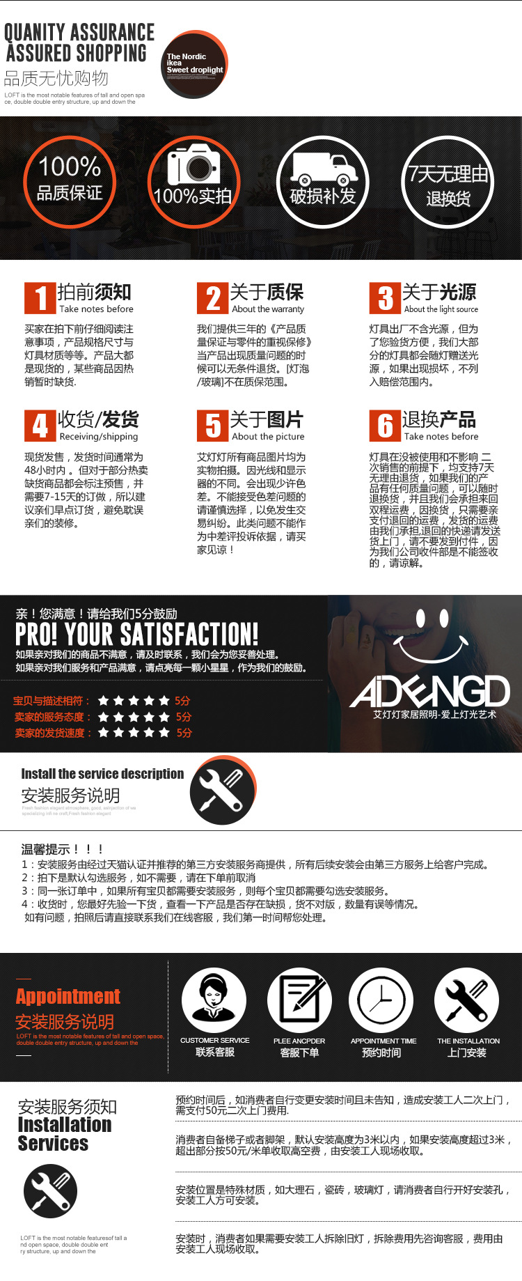 loft吊灯铁艺复古黑色现代灯简约餐厅吧台灯单头工业风酒店工程灯详情16