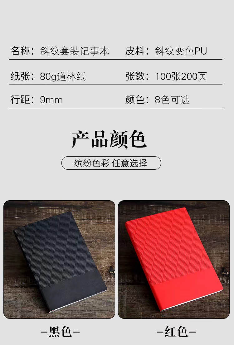 Customized a5 notebook gift box set, high appearance level, business office meeting notebook as a souvenir, can be printed with Llogo pic 2
