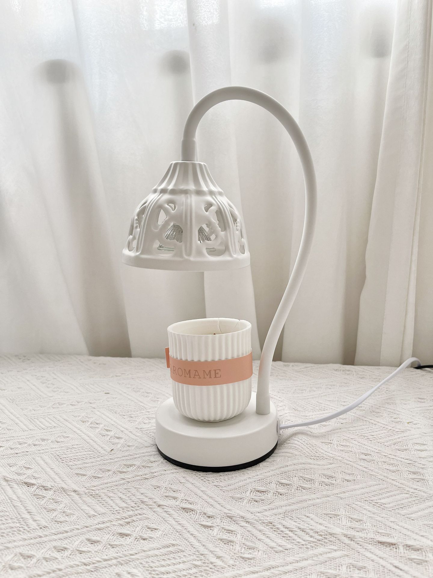 Bedroom bedside lamp, flameless aroma diffuser lamp, atmosphere wax melting lamp, candlestick lamp, melting candle lamp, dimming timer, night light, table lamp pic 5