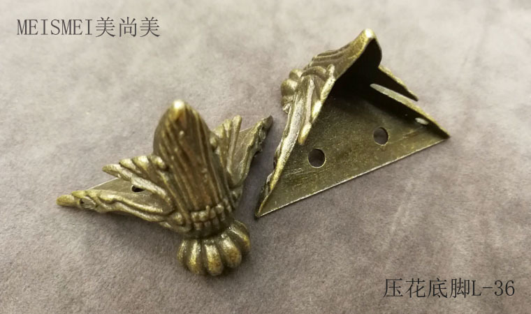 Antique base furniture, hardware base, wooden box, gift box, corner guard, alloy base, bronze color base, 1.2cm-3cm pic 4