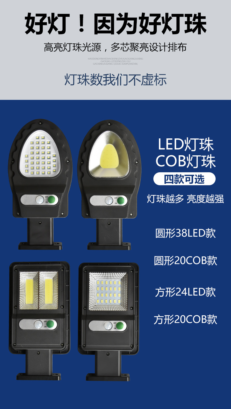 Solar sensor lights, outdoor garden lights, mini garden street lamps, household LED wall lamps, and new security lights pic 2