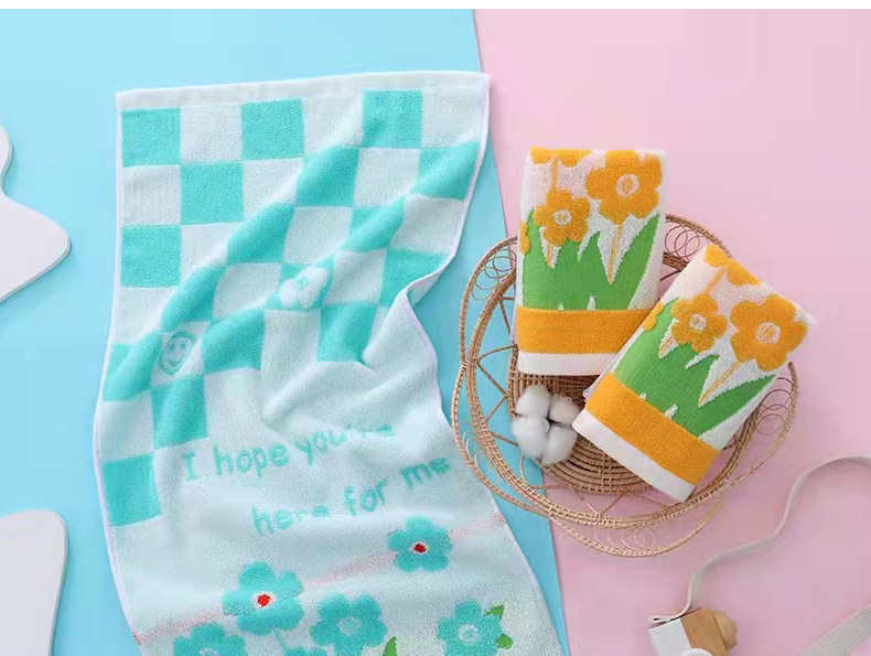 Futian cotton towels, cute jacquard household gifts, new face towels for student dormitories, in stock, one-piece consignment pic 9