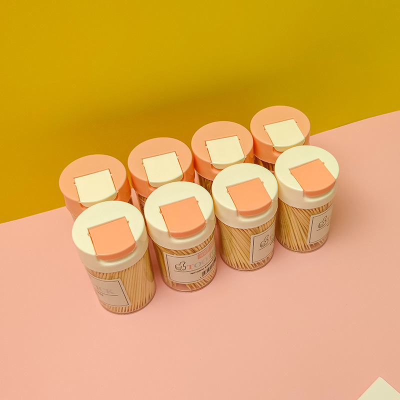 创意牙签筒居家客厅餐桌家用翻盖便携牙签盒牙签罐茶几牙签收纳盒详情15