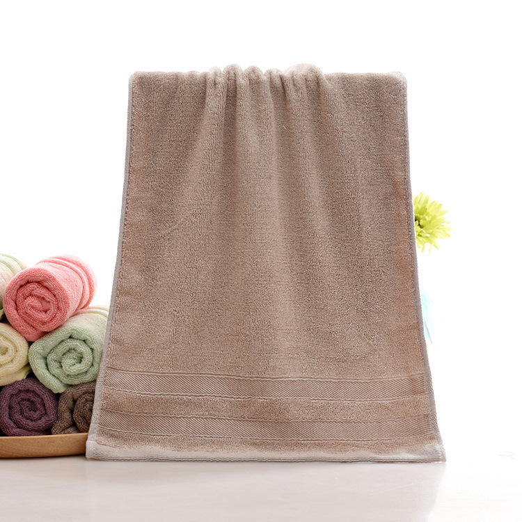 Wholesale of bamboo fiber double-segment towels, thickened household couple face towels, soft and absorbent multi-color towels for hair delivery pic 35