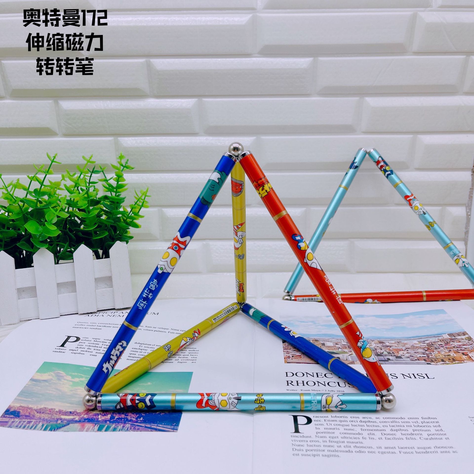 Nuevo retractable spinner pen imagen de la caricatura estudiante competencia spinner pen cute depression magnetic pen wholesale suministro directo pic 23