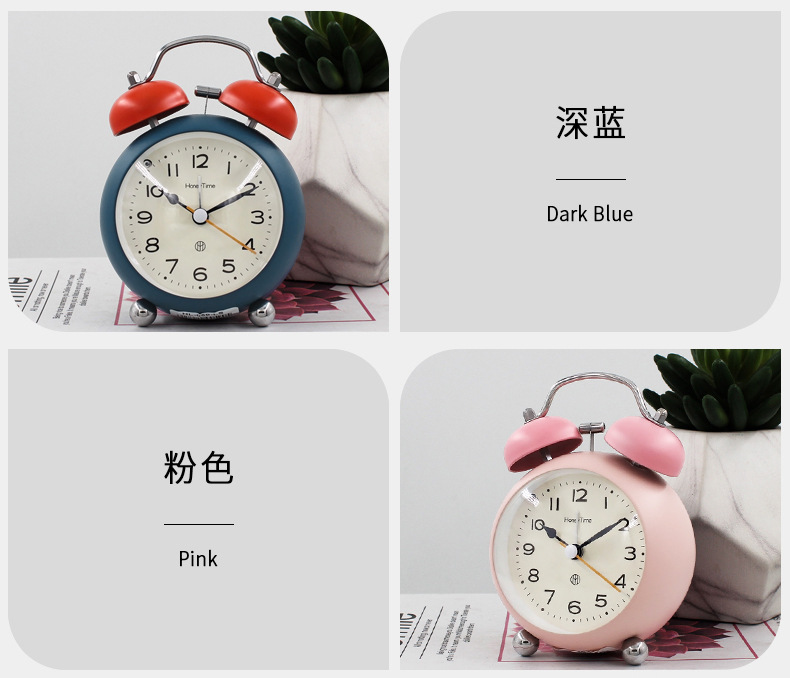Students use large alarm clocks, metal convex chimes, table clocks, silent bedside clocks, night lights and clocks pic 10