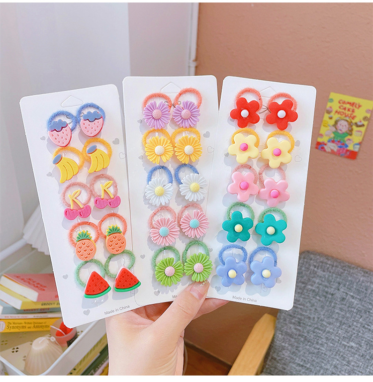 辰缘饰品卡通儿童发绳10件套新款网红可爱扎头发绳儿童发圈皮套橡皮筋发饰配饰配饰详情25