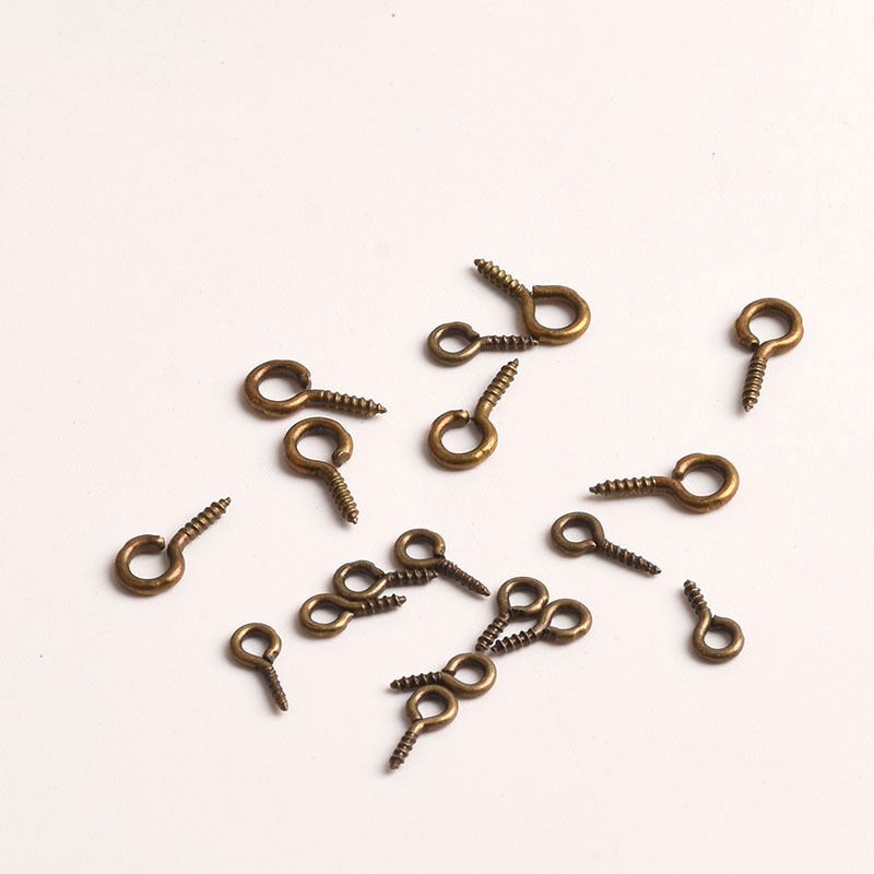 diy hand-made jewelry materials with sheep eye nails, sheep horn nails with rings, nail screws, thread rings, single-hole bead hanging ring accessories pic 6