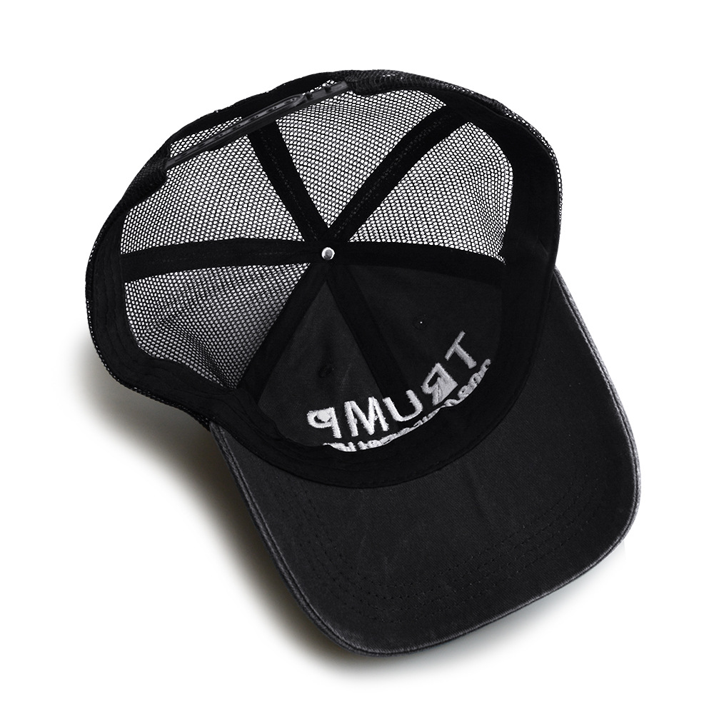 2024春夏潮棒球帽网眼帽川普纯棉太阳帽男女士水洗跨境防晒鸭舌帽详情10