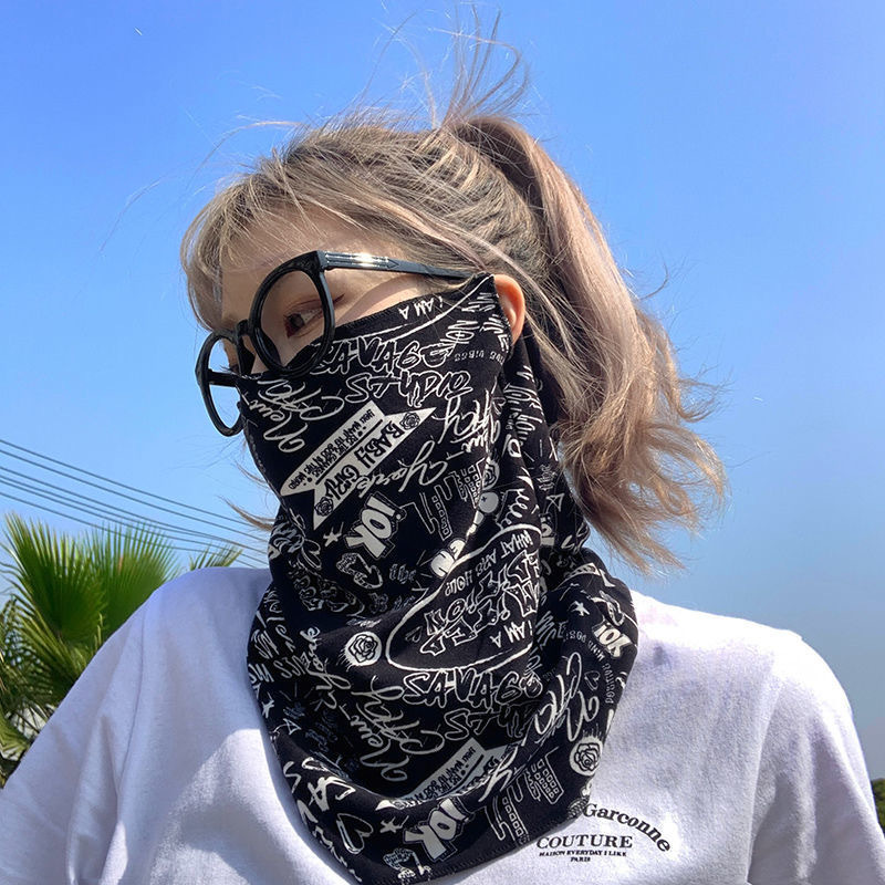 Sun protection mask, full-face UV protection, ear-hanging neck protection, one-piece neck, popular sunshade face mask, driving and cycling veil pic 2