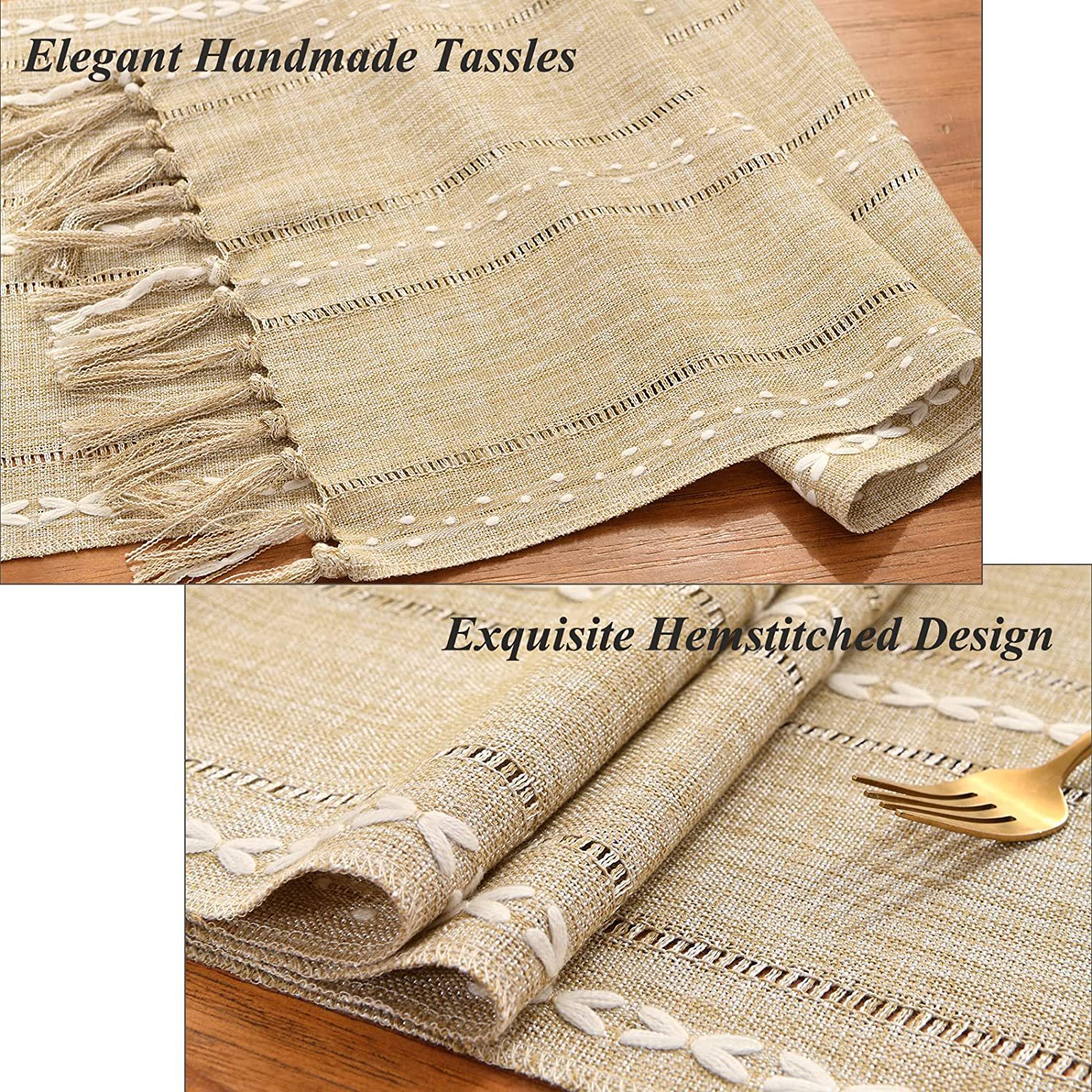 New cross-border Amazon handcrafted table flag, hollowed-out American country white tablecloth, dressing table scarf factory wholesale pic 19
