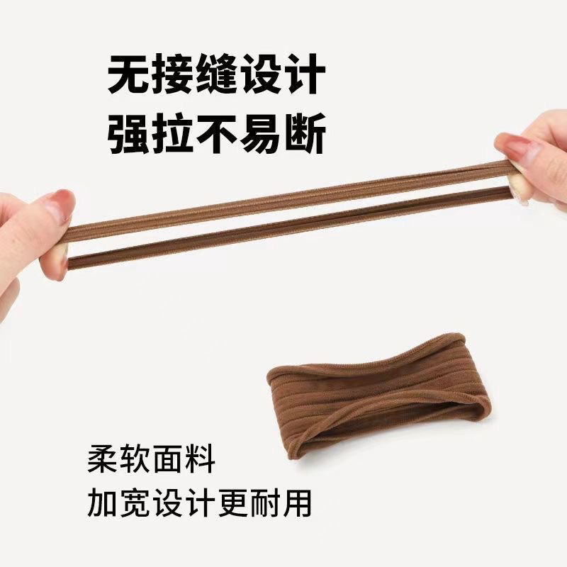 Simple hair bands, thickened, high-elasticity, seamless hair ties, headwear, hair accessories, rubber bands, ins hairstyle, high student appearance level, super fairy-like pic 14