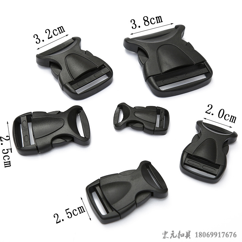 Wholesale of buckle accessories in stock, plastic buckles for bags, plastic buckles for waist bags, webbing, snap buckles for shoulder straps, and button mothers pic 5