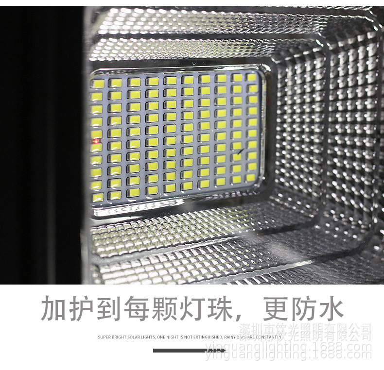 led庭院灯太阳能投光灯60W户外路灯100W花园壁灯光感应广场灯200W详情37