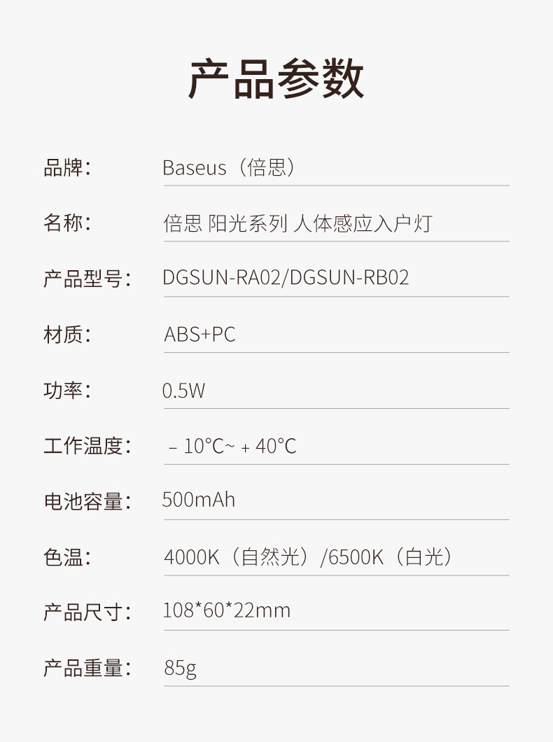 Sunshine Human Body Sensing Lazy person entrance light, Smart Eye Protection Smart Night Light, Creative magnetic corridor light pic 16