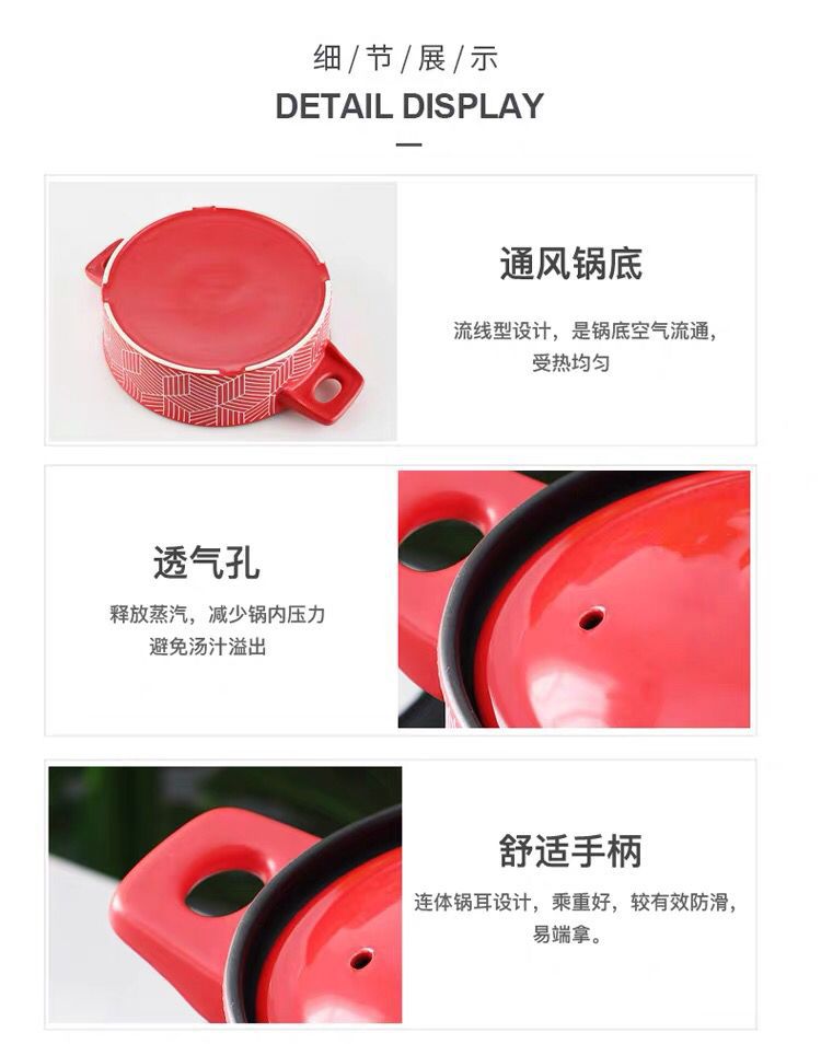 Chaozhou Nuobao Chinese-style clay pot stew pot, ceramic clay pot for making soup and gas stove are suitable pic 14