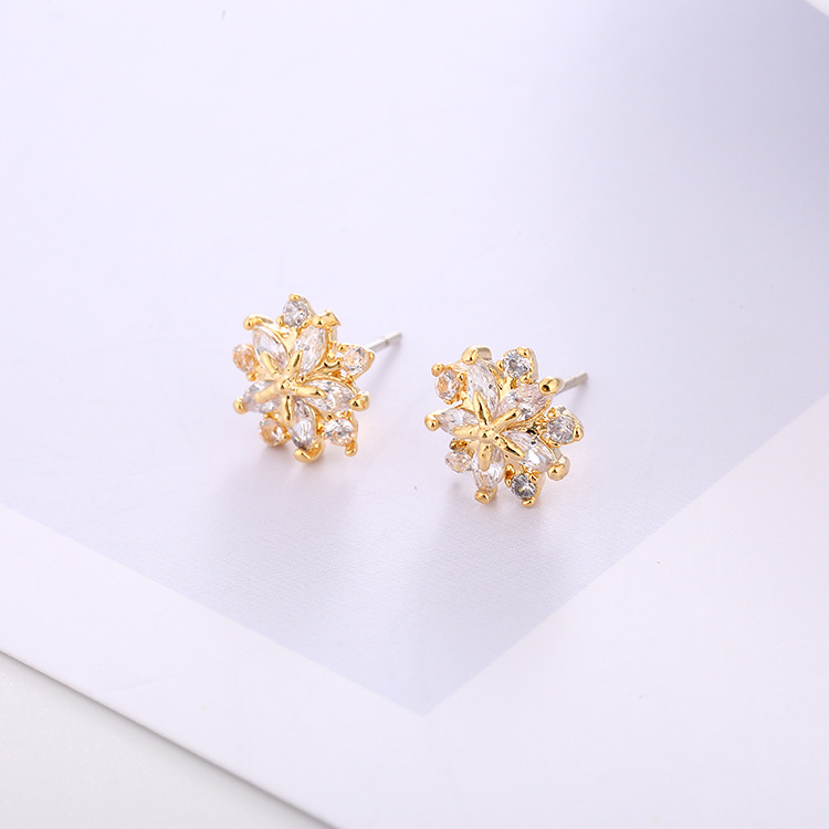 Корейская версия fashion s925 — серебристое кольцо с короткими сережками для ушей у женщины pic 3