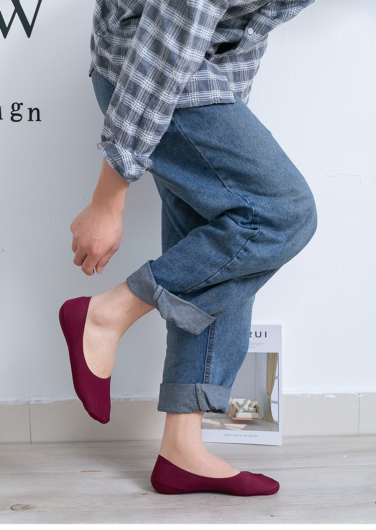 Calcetines de barco para hombres thin style nuevo verano ice mesh eye transpirable invisible calcetines de silicona antideslizante hombres wholesale pic 12