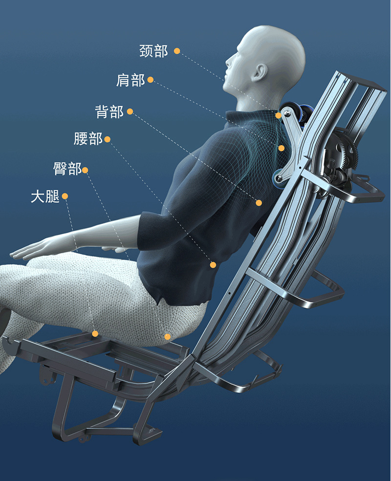 按摩椅太空仓智能4D机械手SL导轨AI语音零重力豪华跨境家用按摩椅按摩椅详情9