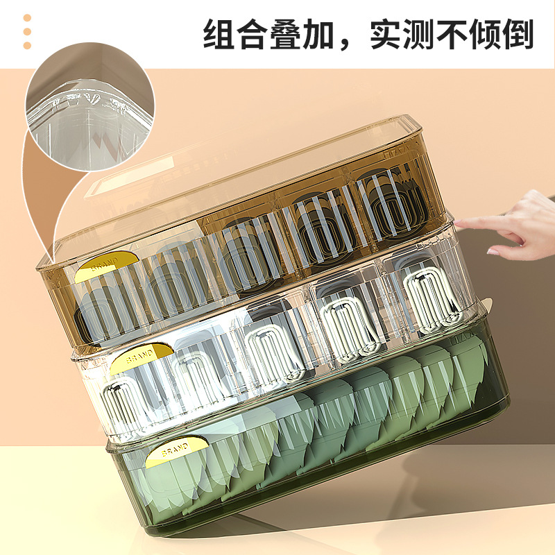 Light luxury home wardrobe underwear storage and organization box, drawer-type stackable storage box, compartments for socks and underwear storage box pic 2