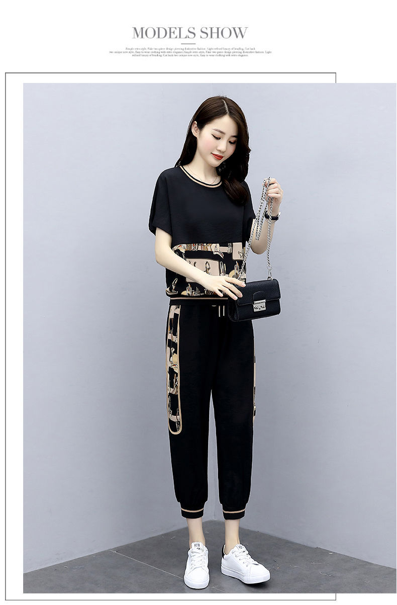 2021时尚运动套装夏装气质洋气女神范衣服夏天显瘦宽松两件套显瘦详情11