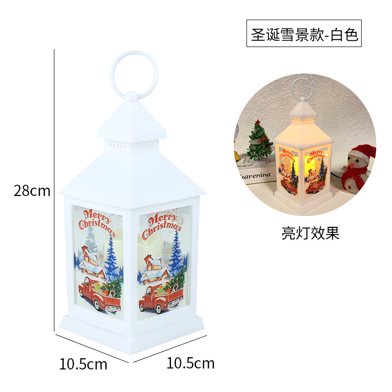Wholesale of new Christmas decorations, creative and colorful Christmas wind lantern ornaments, Christmas arch small wind lantern pendants pic 14