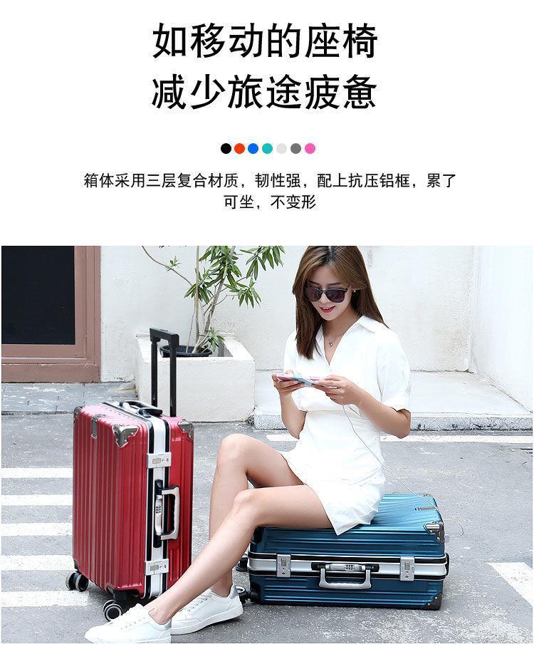 Male suitcases: Large capacity, sturdy and durable, thickened female student suitcase, silent travel suitcase, leather suitcase, password suitcase pic 3