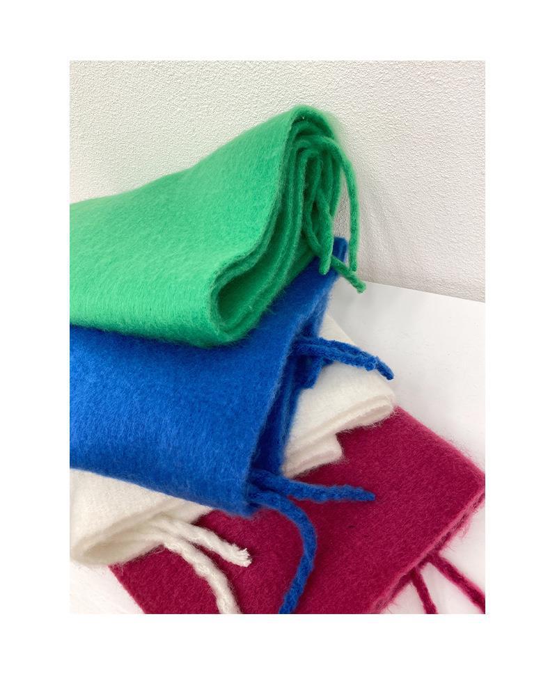 限时抢购价！马海毛绒围巾女14款经典色秋冬保暖柔软加厚围脖纯色详情22