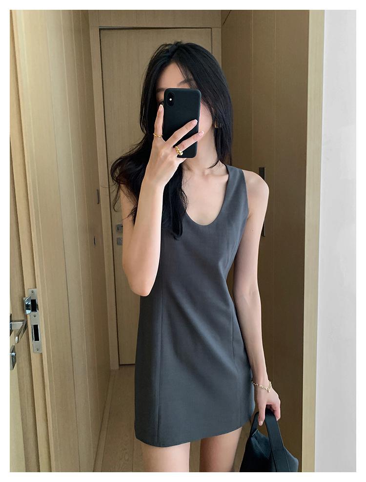 NTASYSKINSC 嫣高实穿自留90s复古时髦深U背心连衣裙裤防走光详情11